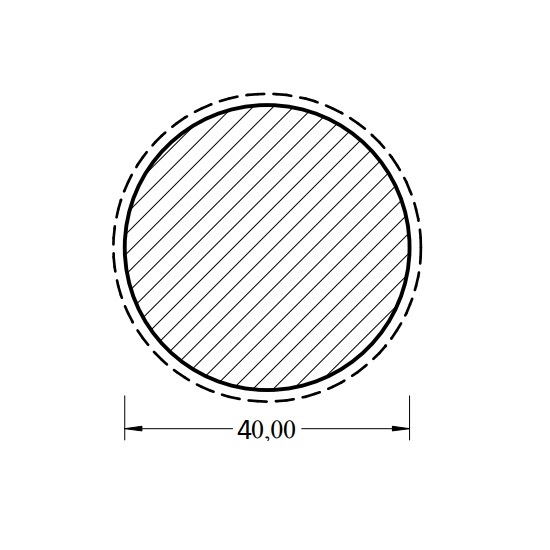 okrugli presek 40 mm